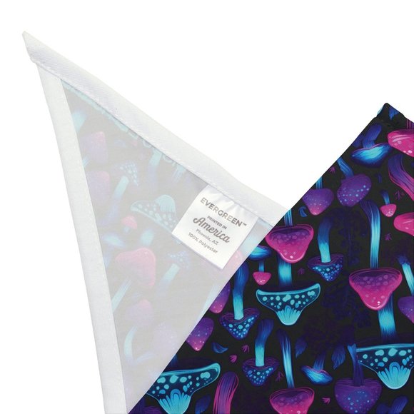 DISCO LEMONADE Neon Mushroom Psychedelic Festival Bandana DiscoLem UV LED, Glow - Picture 3 of 3